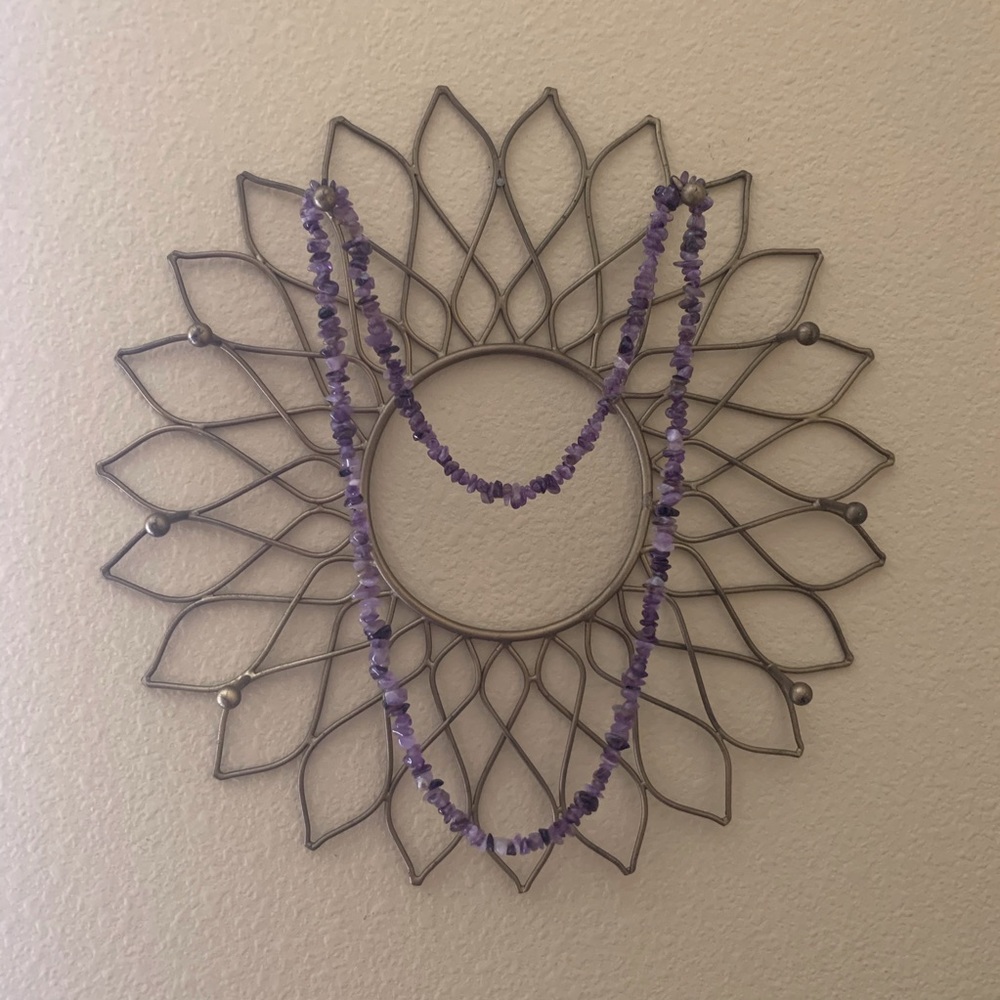 Amethyst chip necklace